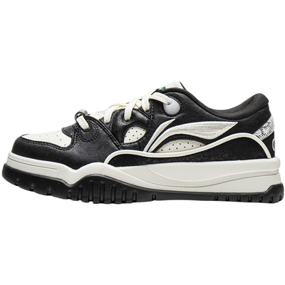 LI-NING李宁女子潮跃低帮舒适板鞋经典运动休闲鞋AGCW012-2