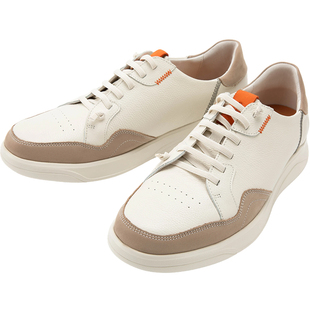 暇步士免系带休闲男鞋春秋新款真皮百搭轻便黑武士柔软透气通勤鞋