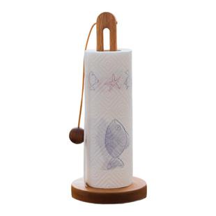 厨房纸巾架木质相思木立式吸油纸卷纸架厨房用纸架保鲜袋膜收纳架