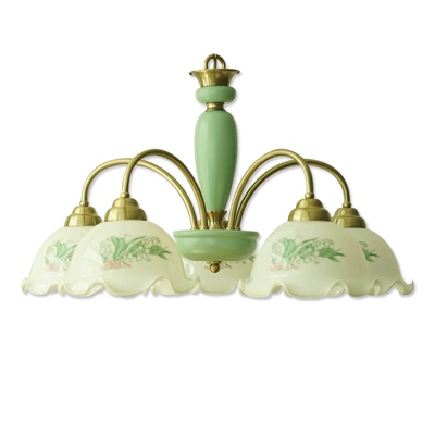 卧室客厅奶油风玻璃法式吊灯