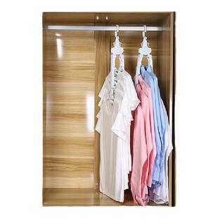 多功能衣架家用挂衣魔术折叠衣架无痕儿童衣架挂钩带夹子收纳神器