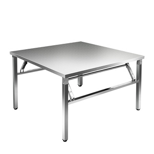 不锈钢可折叠小方桌长方桌商用夜市饭桌餐桌户外便携式正方形桌子