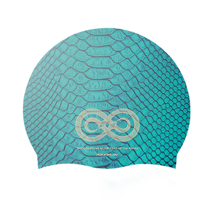 AquaPlay安泊来泳帽女款男女成人游泳训练硅胶蛇纹防水弹力游泳帽