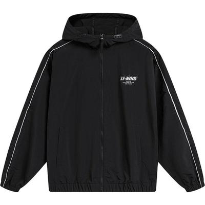 李宁连帽男休闲运动风衣运动服
