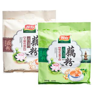 智力桂花莲子藕粉420g原味纯藕粉400g杭州西湖特产营养早餐小袋装