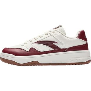 安踏街顽3红色新年款板鞋男鞋冬季结婚订婚皮面鞋子低帮运动鞋男