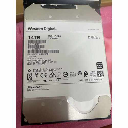 库存西数14T企业级硬盘，HSH721414ALN6M0