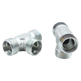 伊顿永华标准卡套式外丝三通 24度锥液压过渡接头 AC/AD GBT3745