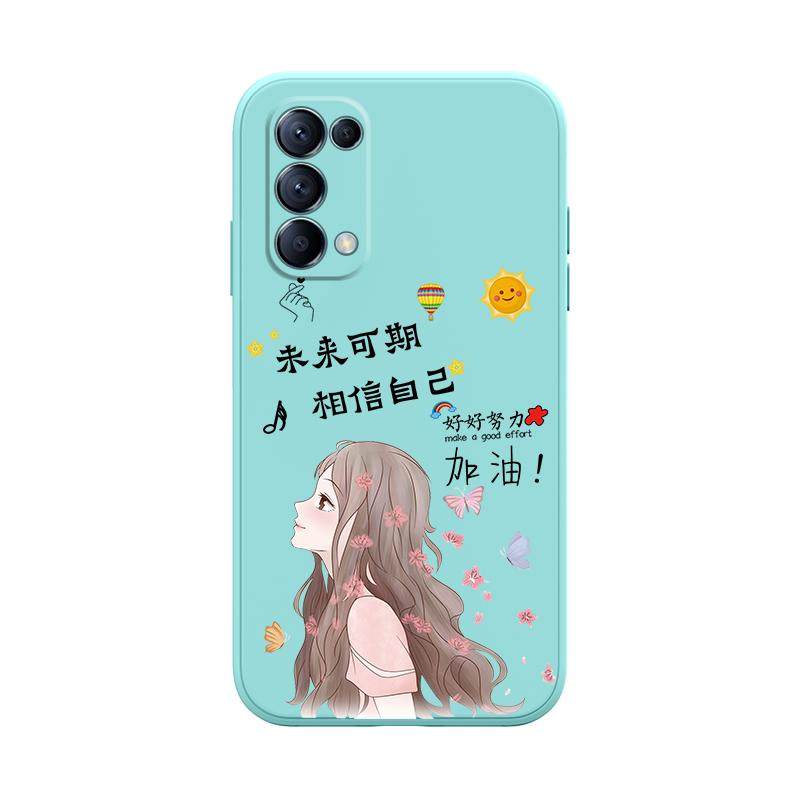 适用opporeno5手机壳oppo保护reno5pro液态硅胶套reon5pro十全包REON55G防摔相信自己5K软壳女reon55g男PR0外