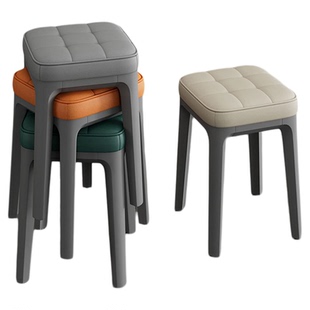 家用餐椅2025新款餐桌塑料凳子小型不占地方的靠背椅子化妆梳妆台