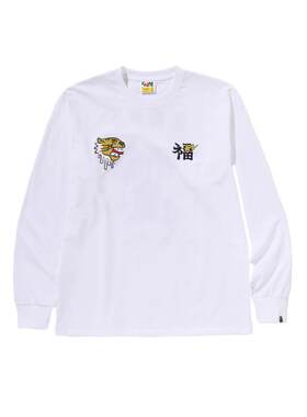 纪念版龙图案印花长袖T恤BAPE