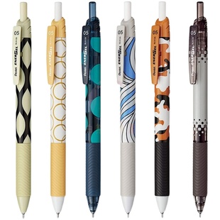 现货发售!日本派通pentel猫咪限定款中性笔BLN125学生考试黑笔速干按动水笔猫爪卡通图案ins日系黑笔0.5文具