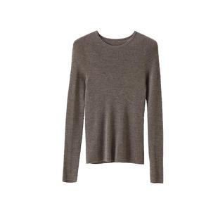 CHENXIAN辰现加厚扬子纱圆领100%羊毛无缝一体打底衫百搭修身毛衣