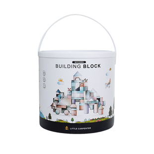 桶装幼儿童积木0到3岁6早教益智拼装玩具图配对大颗粒宝宝可啃咬