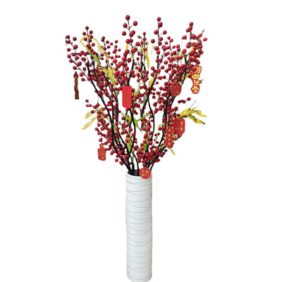 发财果仿真红果装饰花