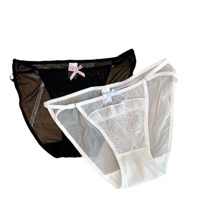 纯欲内裤少女细带高开叉性感网纱