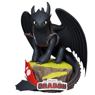 野兽王国环球驯龙高手夜煞 无牙仔 没牙仔手办周边摆件情人节礼物