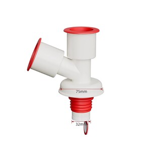 下水管三头通洗衣机排水管地漏专用接头防臭溢水三通分流器一分二