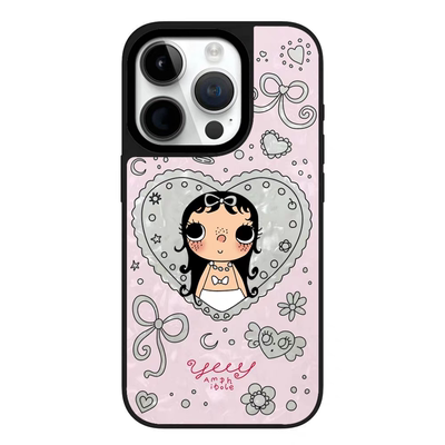 新款Yuy小玉女孩贝母适用于苹果17 16Pro Max手机壳iPhone17Pro Max磁吸12 13 14 15Pro防摔Air卡通保护壳套