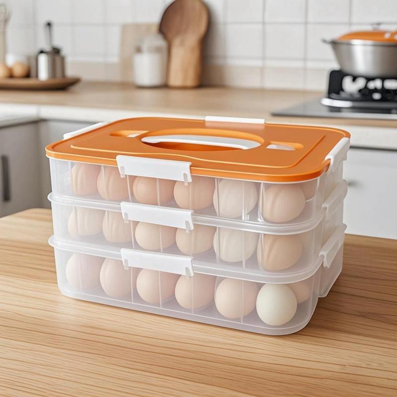 鸡蛋多层收纳盒冰箱手提加厚大容量保鲜盒密封厨房防摔可冷冻家用