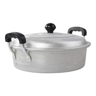 青海手工炕烙饼锅加厚不沾锅平底纯铝锅 烙馍饼炕锅 炕羊排包邮cm