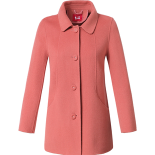 双面呢羊绒大衣女短款加肥加大中长全羊毛呢外套洋气妈妈装中老年