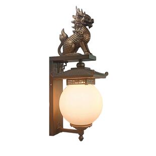 新品户外别墅大门后院防水壁灯室外庭院围墙门柱子仿古禅意风壁灯