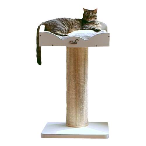 CatS猫家具猫咪床边床窗边床 木制猫床 粗剑麻猫抓柱 H1B包邮