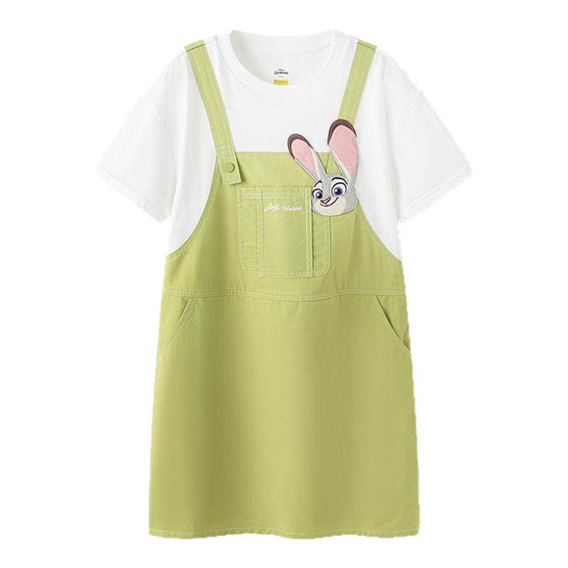 巴拉巴拉裙子女童假两件背带裙