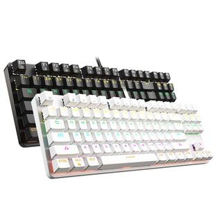BOW 热插拔真机械键盘茶轴87键有线笔记本台式电脑游戏电竞键鼠