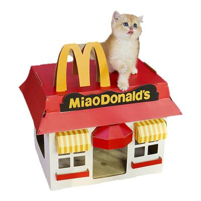 可爱喵当劳全家桶猫抓板猫窝