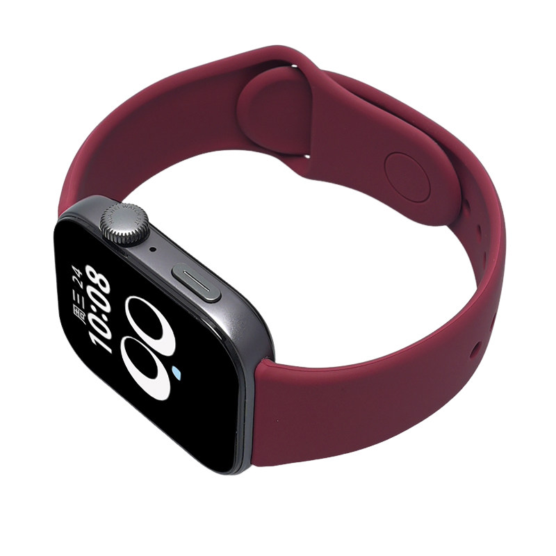 新款酒红色适用华为fit5/4/3表带