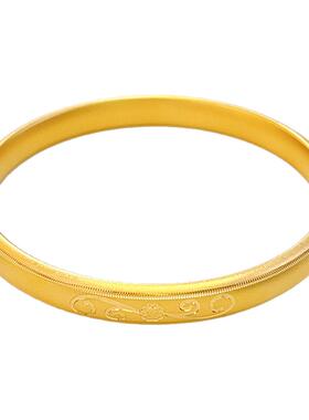 女沙金繁华太阳花实心闭口手镯