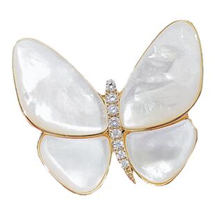 晚舟同款贝母蝴蝶胸针高档女款胸花别针精致秋冬大衣奢华气质配饰