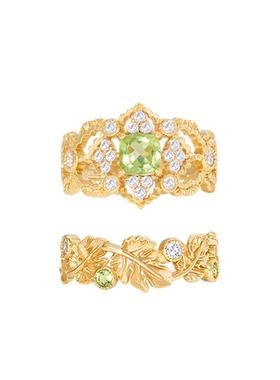 《霜落》复古设计高级感宫廷小众精致百搭气质银镀金戒指环金色女