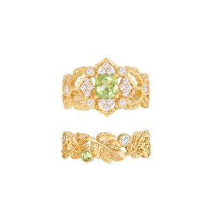 《霜落》复古设计高级感宫廷小众精致百搭气质银镀金戒指环金色女