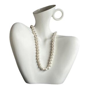 高级感摆件艺术创意人体锁骨陶瓷花瓶玄关桌面客厅小众设计感摆件