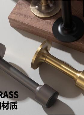 pollard博拉德 免打孔黄铜加长门挡防撞门顶卫生间防盗门门阻门碰