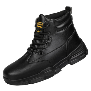 古伊萨劳保鞋男款士高帮夏季透气防砸防刺穿轻便软底带钢板工作鞋