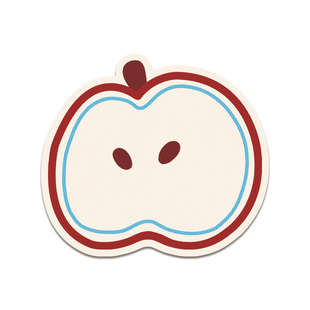 线条苹果鼠标垫子小号异形笔记本电脑桌垫简约卡通防水皮革滑鼠垫