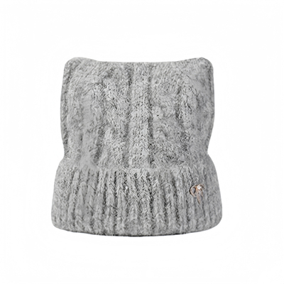 秋冬女款猫耳针织帽保暖显脸小