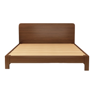 全实木排骨架床1米8中古风卧室床