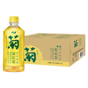 怡宝菊花茶450ml*15瓶整箱装植物茶饮料原味至本清润菊花茶夏饮品