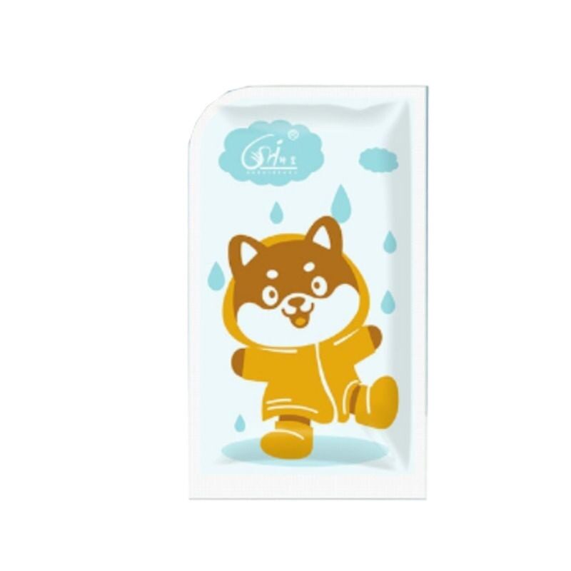 儿童一次性雨衣卡片成人加厚便携式口袋压缩雨披轻便鞋套书包旅行