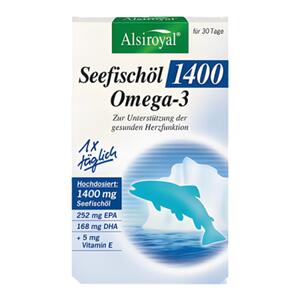 德国Alsiroyal艾斯罗拉深海鱼油1400鱼肝油胶囊老人omge3