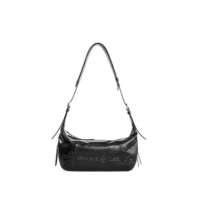 Orange Cube女包电车牛角包hobo包真皮牛皮休闲手提单肩斜挎包女
