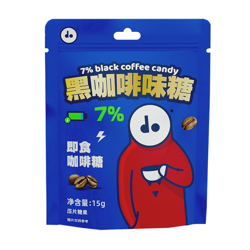 zuo一下do牌咖啡糖黑咖啡味糖干嚼开车犯困提神学生小包装零食