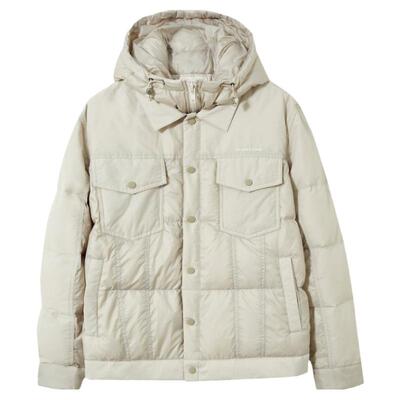 流石男装时尚短款连帽羽绒服夹克