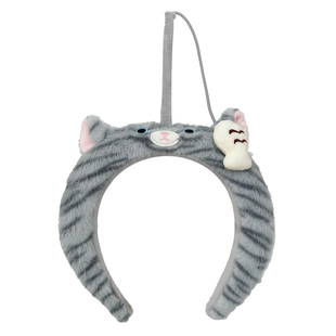 可爱猫耳朵发箍宽版小熊头箍发卡吊坠草莓小鱼搞怪卡通小猫头饰女