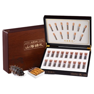 大连底播海参西藏冬虫夏草正品礼盒干货送父母长辈领导高档礼盒装